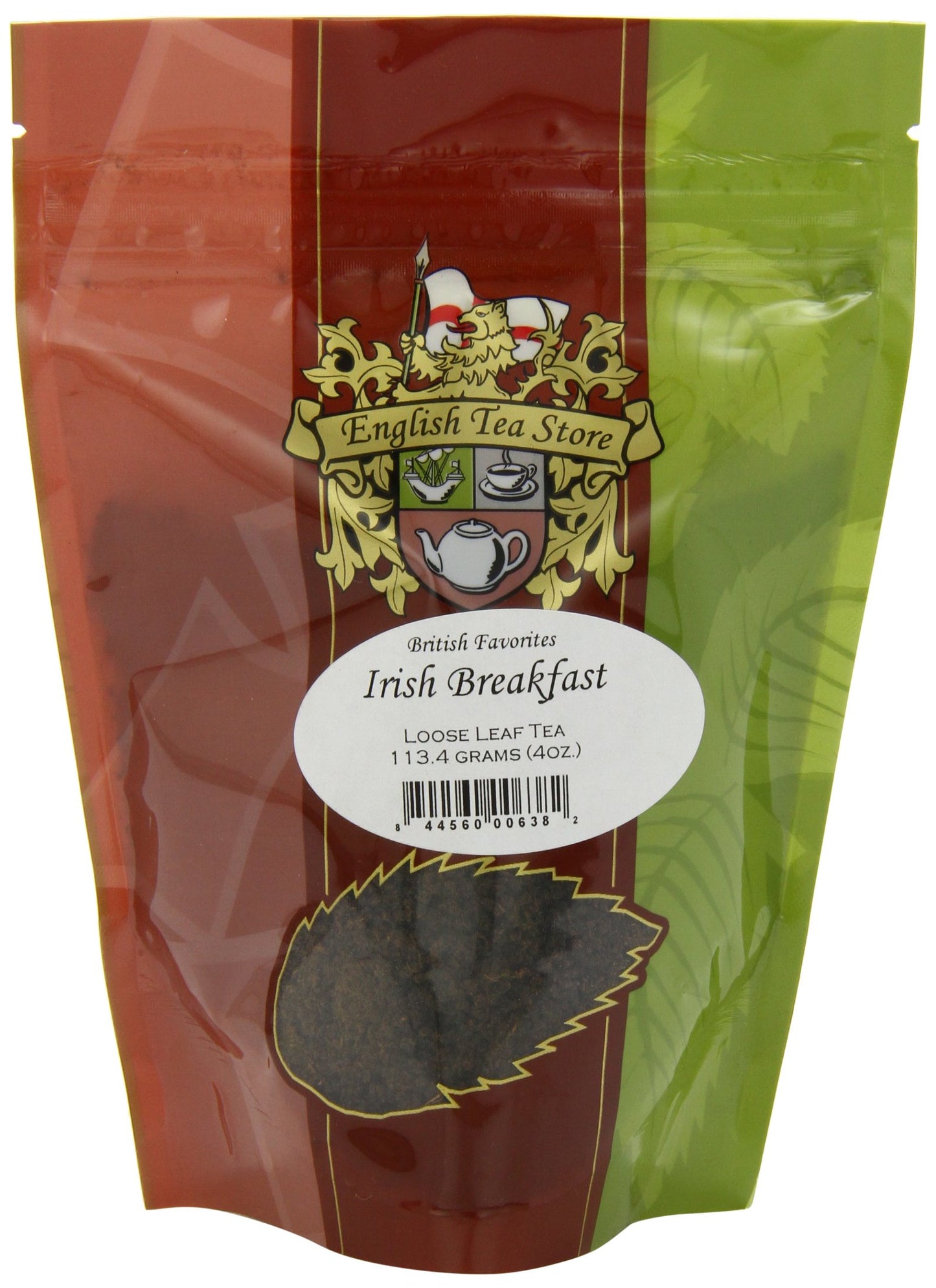 English Tea Store Loose Leaf, Irish Breakfast Tea Pouches, 4 Ounce