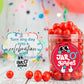 Jar O Goodies - Holiday  , Christmas Stocking Stuffers, Cherry Sours Red Candy Balls Gift Set, Original Chewy Candies (12 Ounce, 1 Pack) Party Favor - Gluten & Nut Free, Kosher Parve
