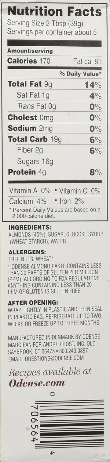 Odense Almond Paste, 7 Ounce Tube
