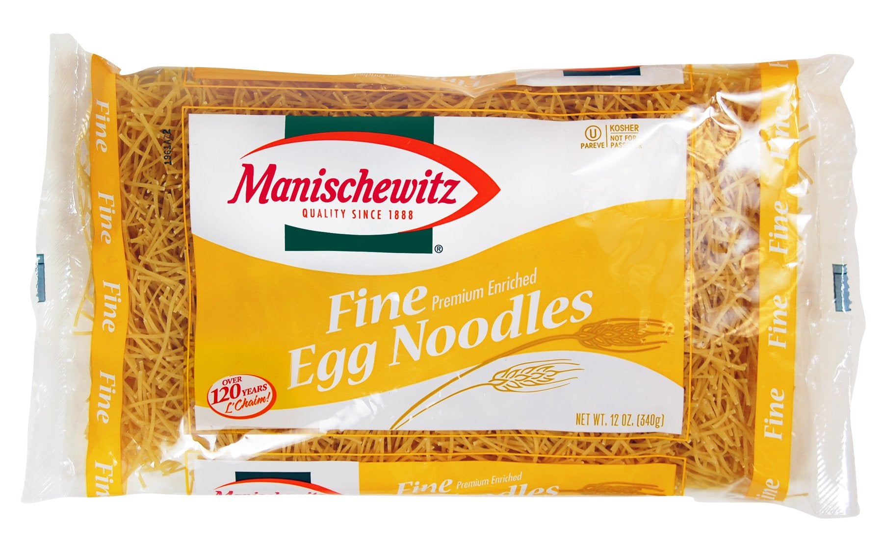 Manischewitz Fine Egg Noodles, 12-Ounce Bags (Pack Of 12)