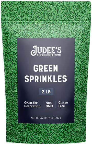 Judee'S Green Sprinkles 2 Lb - Gluten-Free And Nut-Free - Brighten Up Your Baked Goods - Great For Cookie And Cake Decoration -