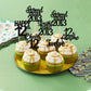 24Pcs Black 12Th Birthday Cupcake Toppers Twelve Happy 12Th Official Teenager Straight Outta 2013 Cupcake Picks Cheers To 12 Len
