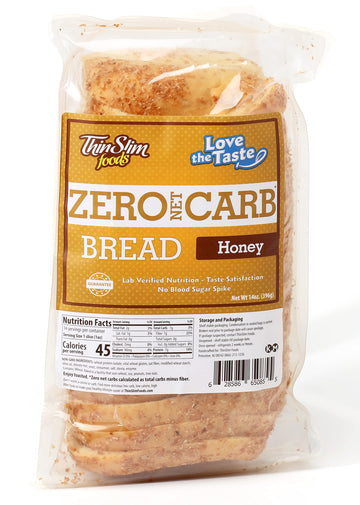 ThinSlim Foods Zero Net Carb Keto Bread | Low Carb Bread | Honey (Pack of 2)