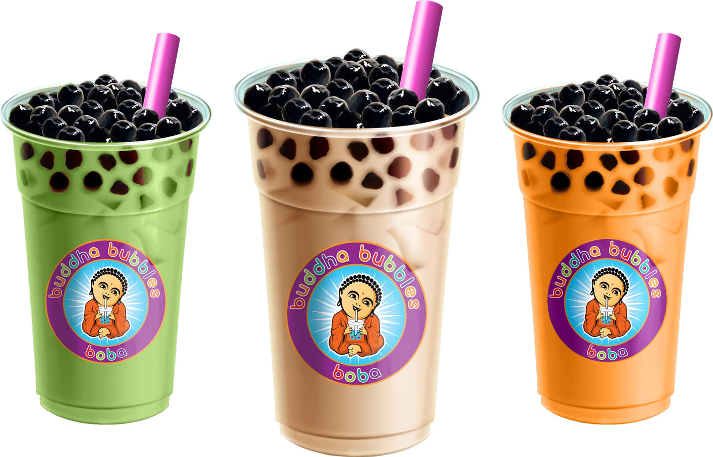 Primuim Mango Boba/Bubble Tea Drink Mix Powder By Buddha Bubbles Boba 10 Ounces (283 Grams)