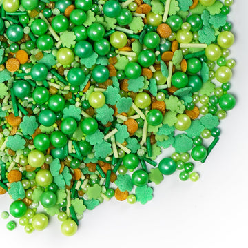 St Patrick'S Day Sprinkles, Green Sprinkles Mix, Shamrock Sprinkles For Cake Decorating, Edible Sprinkles For Baking, Ice Cream,