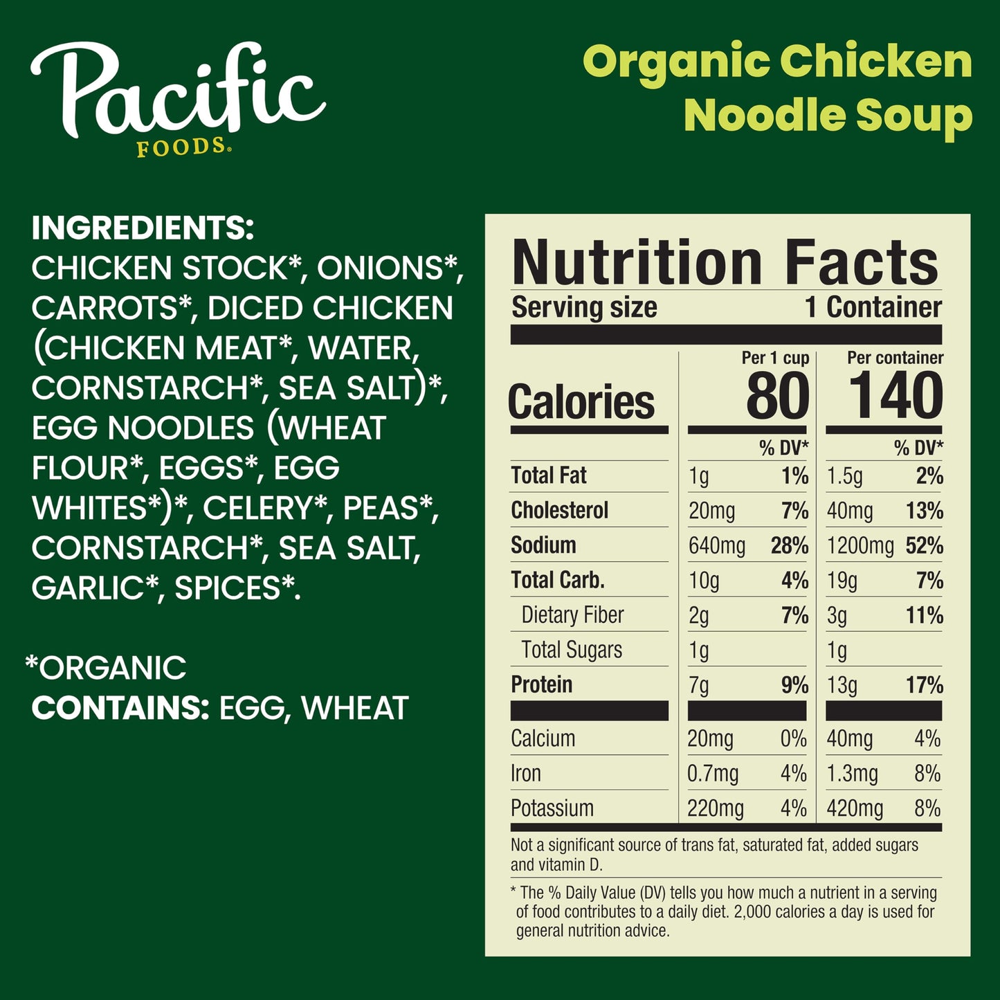Pacific Foods Organic Chicken Noodle Soup, 16.1 Oz Can (Pack Of 12)