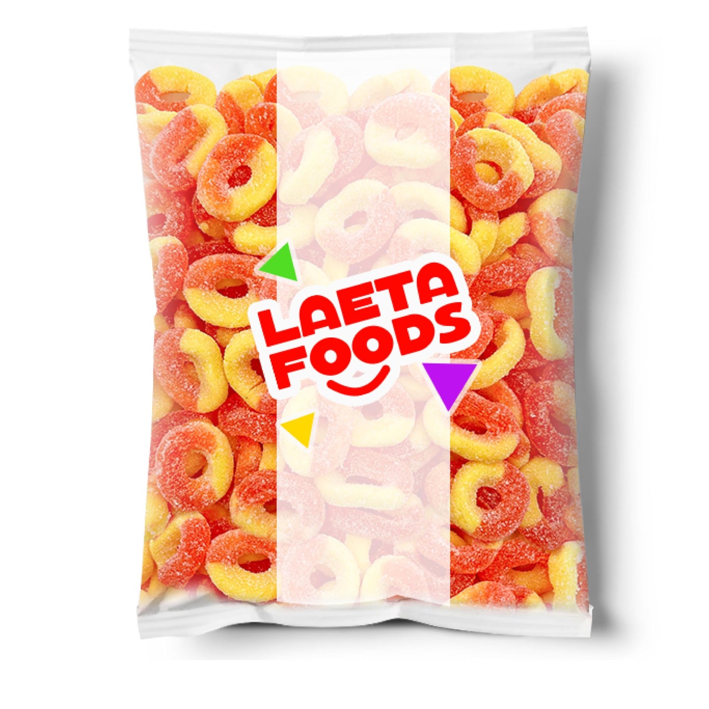 Peach Rings Gummy Candy | 1 Pound Bag | Sour And Sweet Treats