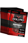 Jack Links Beef Jerky, Peppered, 11g Protein, 1.25oz Bags, Pack of 10, Pantry-Ready Snacks