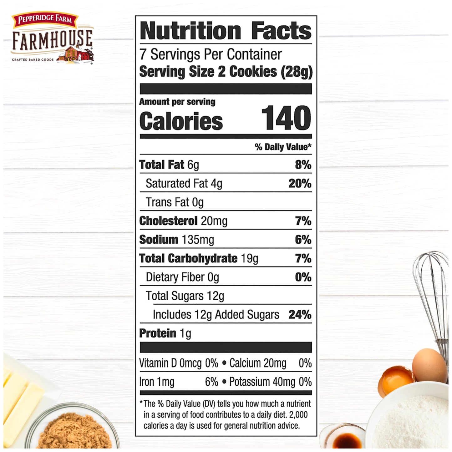 Pepperidge Farm Farmhouse Thin And Crispy Milk Chocolate Chip Cookies, 6.9 Oz Bag (14 Cookies)