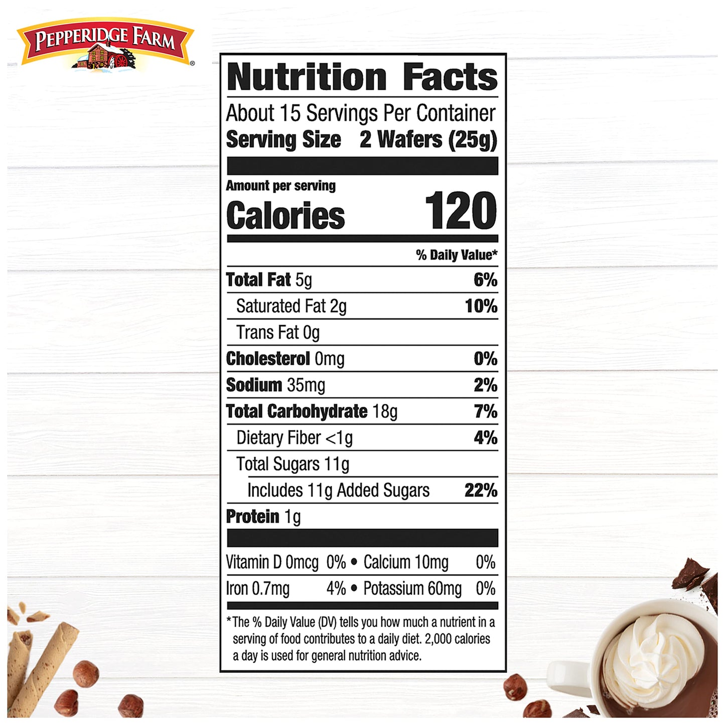 Pepperidge Farm Pirouette Cookies, Chocolate Hazelnut Cr  me Filled Wafers, 13.5 Oz Tin