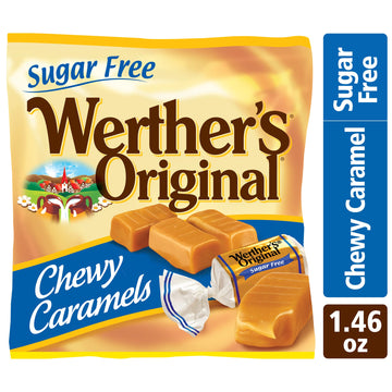 Werther'S Original Chewy Sugar Free Caramel Candy, 1.46 Oz Bags (Pack Of 12)