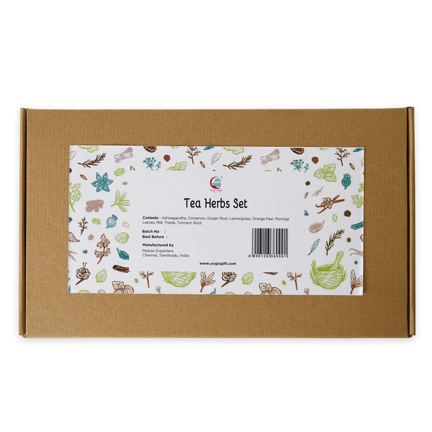 YOGI’S GIFT Loose Leaf Tea Set - Variety of 8 Herbs, 450 Servings, 8 Count
