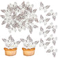 Rsstarxi 48 Pack Edible Butterflies for Cake Decorating, Silver Wafer Paper Cupcake Toppers