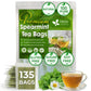 FRESHDRINKUS Spearmint Tea Bags - 100% Natural Herbal Tea, Caffeine-Free, Vegan, 135 Count