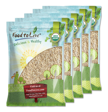 Food to Live Organic Rolled Oats, 25 Pounds - Old-Fashioned, 100% Whole Grain, Non-GMO, Raw, Kosher, Bulk Oats. Perfect for Morn