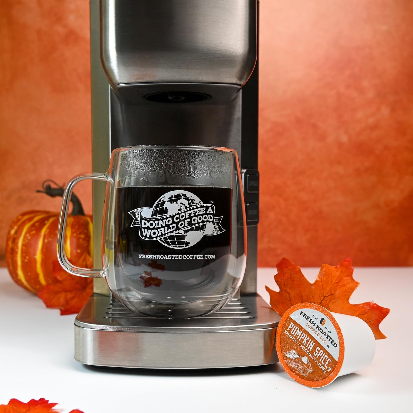 Fresh Roasted Coffee Pumpkin Spice Flavored K-Cup Compatible Coffee Pods 24 Count