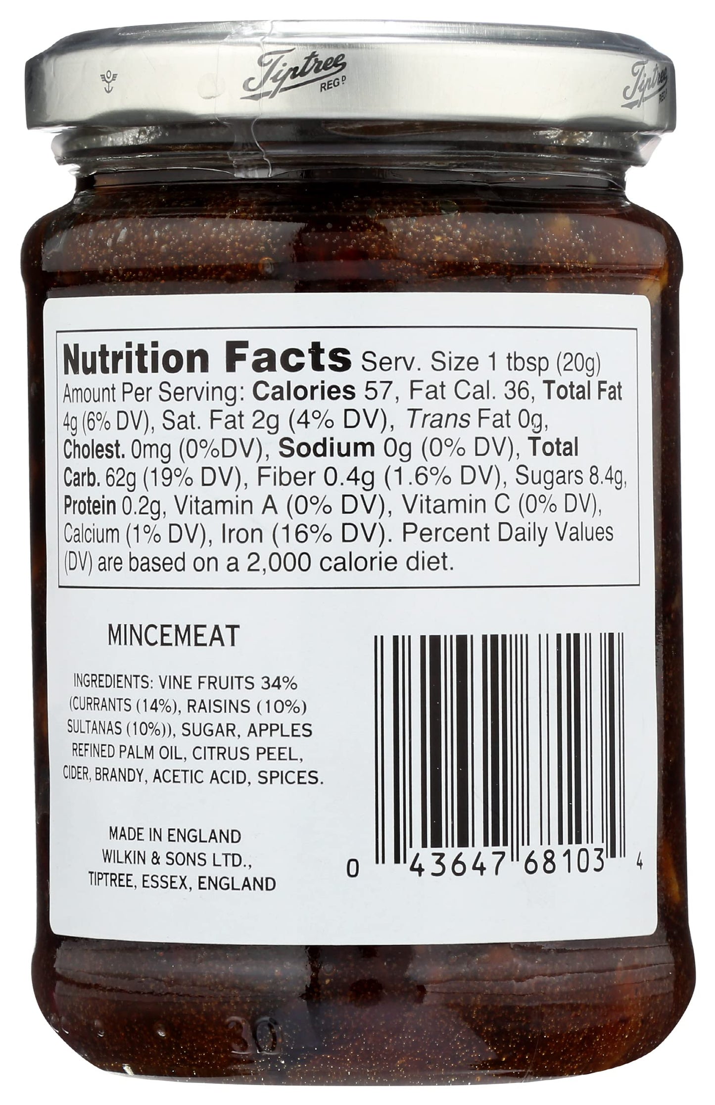 Wilkin & Sons Ltd Tiptree Mincemeat, 312g, Pack of 6, 12 Ounce