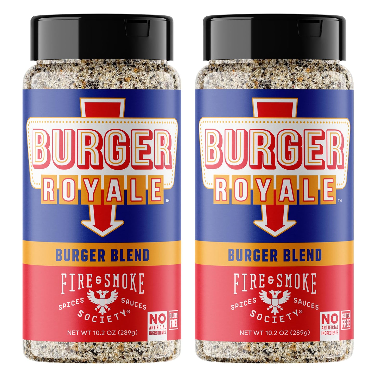 Fire & Smoke Society BBQ Rub, Burger Royale Seasoning, 10.2 oz (Pack of 2)