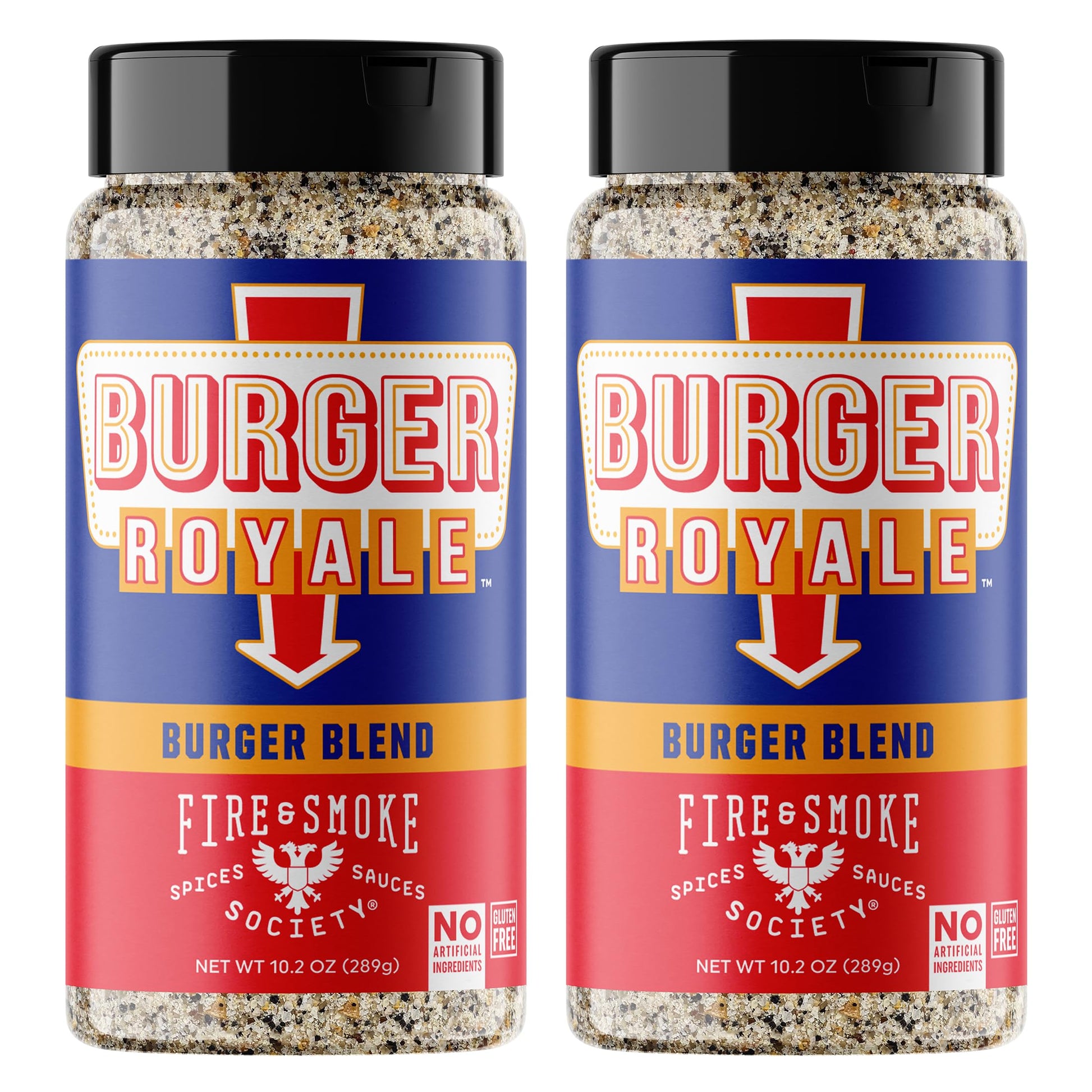 Fire & Smoke Society BBQ Rub, Burger Royale Seasoning, 10.2 oz (Pack of 2)