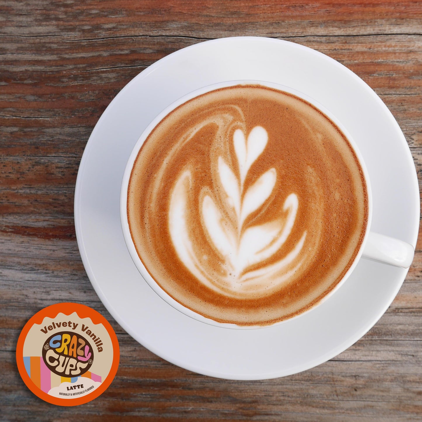 Crazy Cups Velvety Vanilla Latte Pods - Single Serve for Keurig K Cup malt-inspired  22 Count
