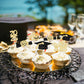 Ephlyn Graduation Cupcake Toppers, 36Pcs Gold Glitter Class of 2025, Congrats Grad Picks for Cake Decorations