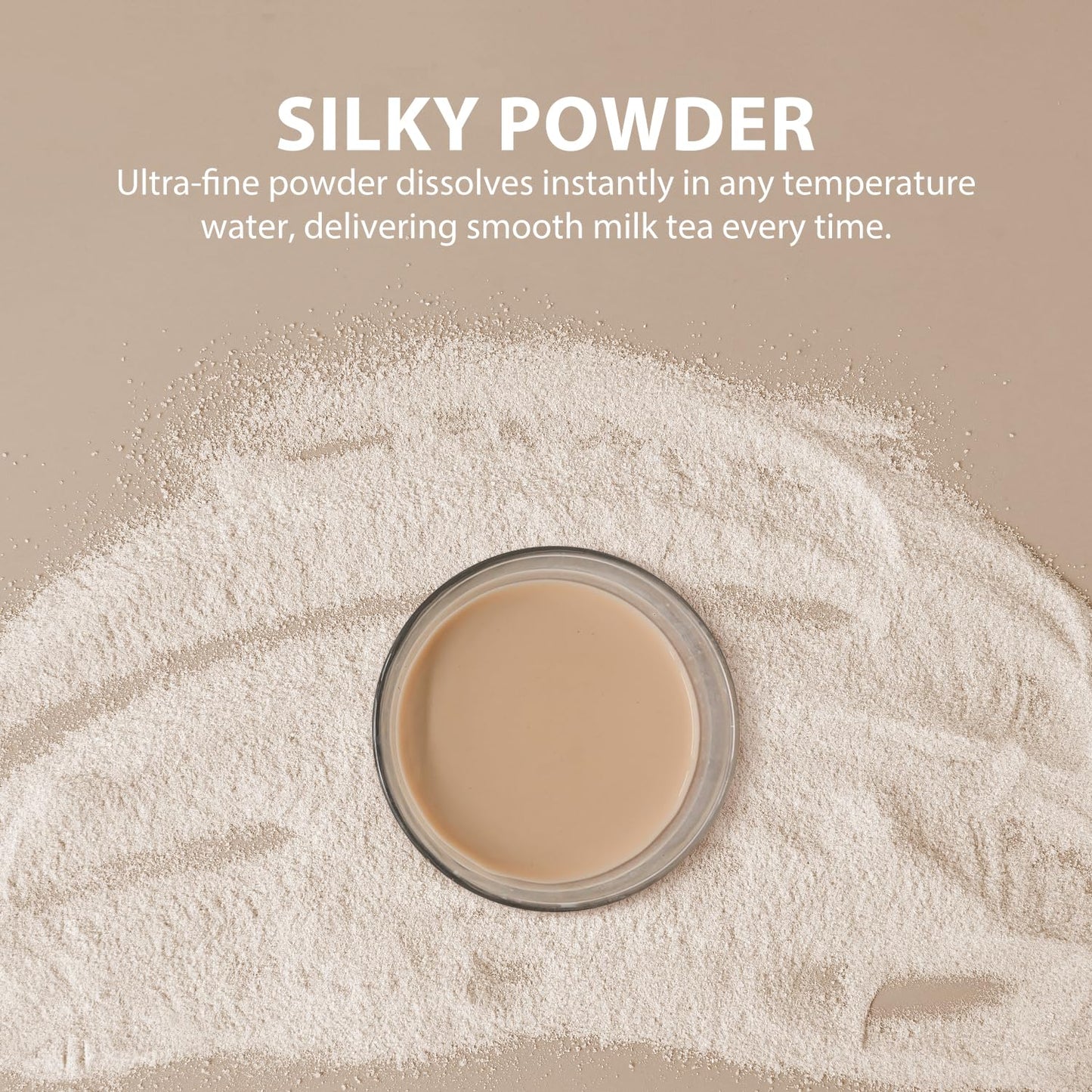 Soeos Milk Tea Flavored Powder (3-in-1), 2.2 lbs (1kg) - Instant Bubble Tea Mix with Creamer & Sugar, Easy to Prepare, Perfect f