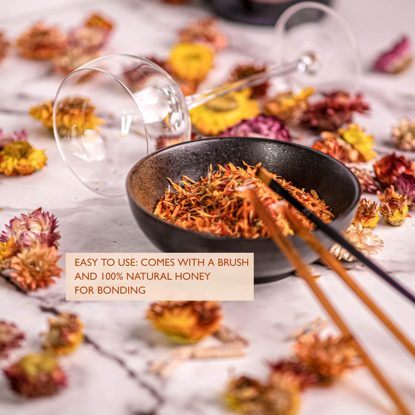 Millin Cocktail Garnish Gift Set - Edible Flowers & Dehydrated Fruits, 150 Drinks, 100% Natural