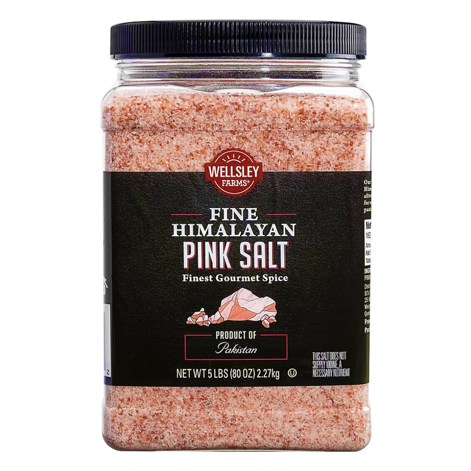 Wellsley Farms Himalayan Pink Salt, Gourmet Spice, 80oz (5 lb), Kosher