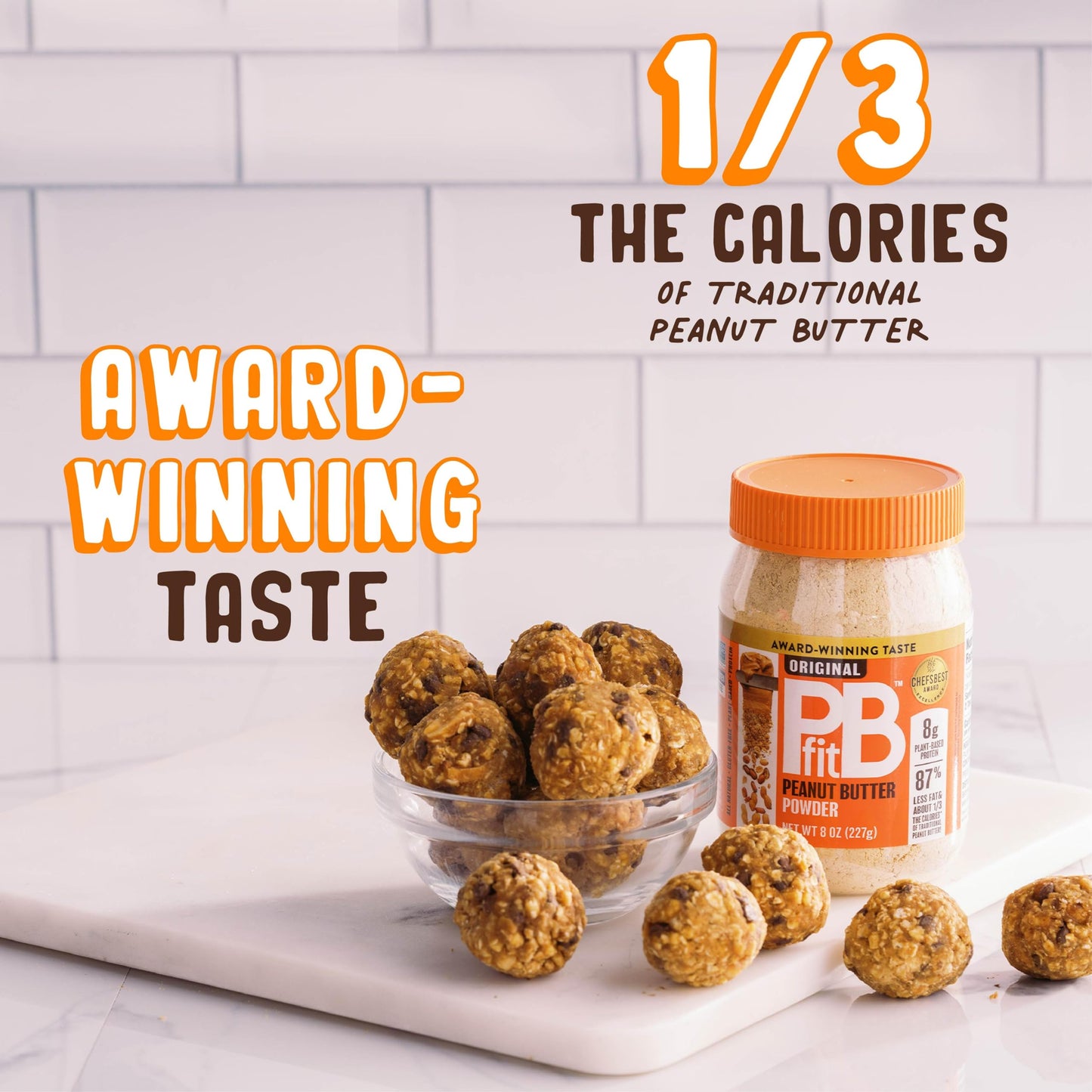 Pbfit 8 Ounce Classic Peanut Butter Powder, Powdered Peanut Butter Spread From Real Roasted Peanuts, 8G Of Protein 8% Dv, Gluten-Free, 60 Calories, 87% Less Fat (Pack Of 1)
