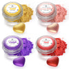 Luster Dust Edible Set 4 Colors - Food Grade Edible Glitter for Drinks Vegan Shimmering Powder Food Coloring for Cake Decorating
