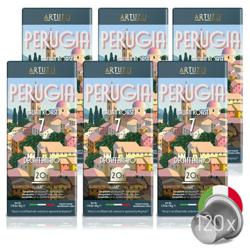 Artuzzi Decaf Espresso Pods for Nespresso Machines | 120ct Aluminum Capsules | 100% Arabica | Italian Roast