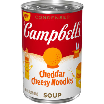 Campbells Condensed Kids Cheddar Cheesy Noodle Soup, 10.5 oz Can