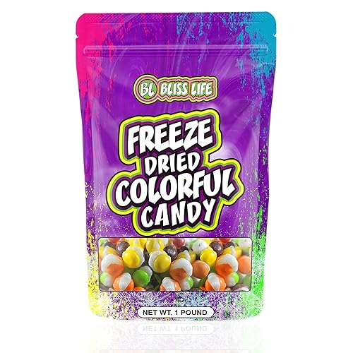 Freeze Dried Skittles 1 Pound Bag (16Oz) Big Boy Freeze Dried Candy Perfectly Crunchy Rainbow Candy Freeze Dry Food Sour Skittle