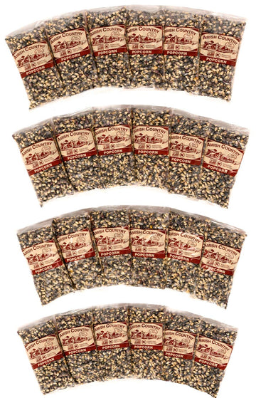 Amish Country Popcorn | 24-4 Oz Bags - Midnight Blue Kernels | Old Fashioned, Non-GMO and Gluten Free