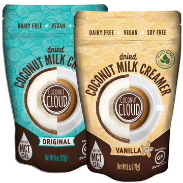 Coconut Cloud: Plant Based Dairy Free Coffee Creamer | Keto Friendly, Unsweetened Coconut Milk Powder | Low Sugar, Dairy Free, N