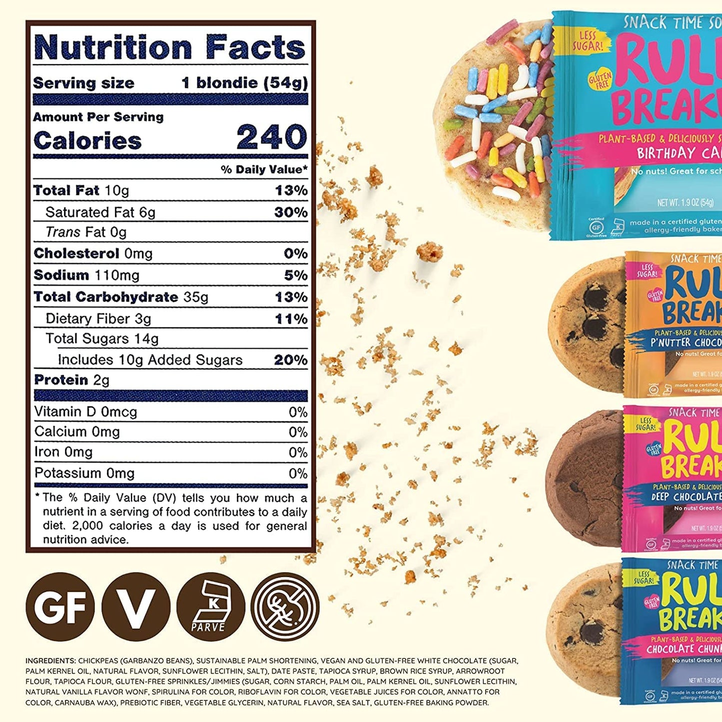 Rule Breaker Snacks Chocolate Brownie | Vegan, Gluten-Free, Dairy-Free, Nut-Free, Allergen-Free, Soy-Free | Great for School, Lu