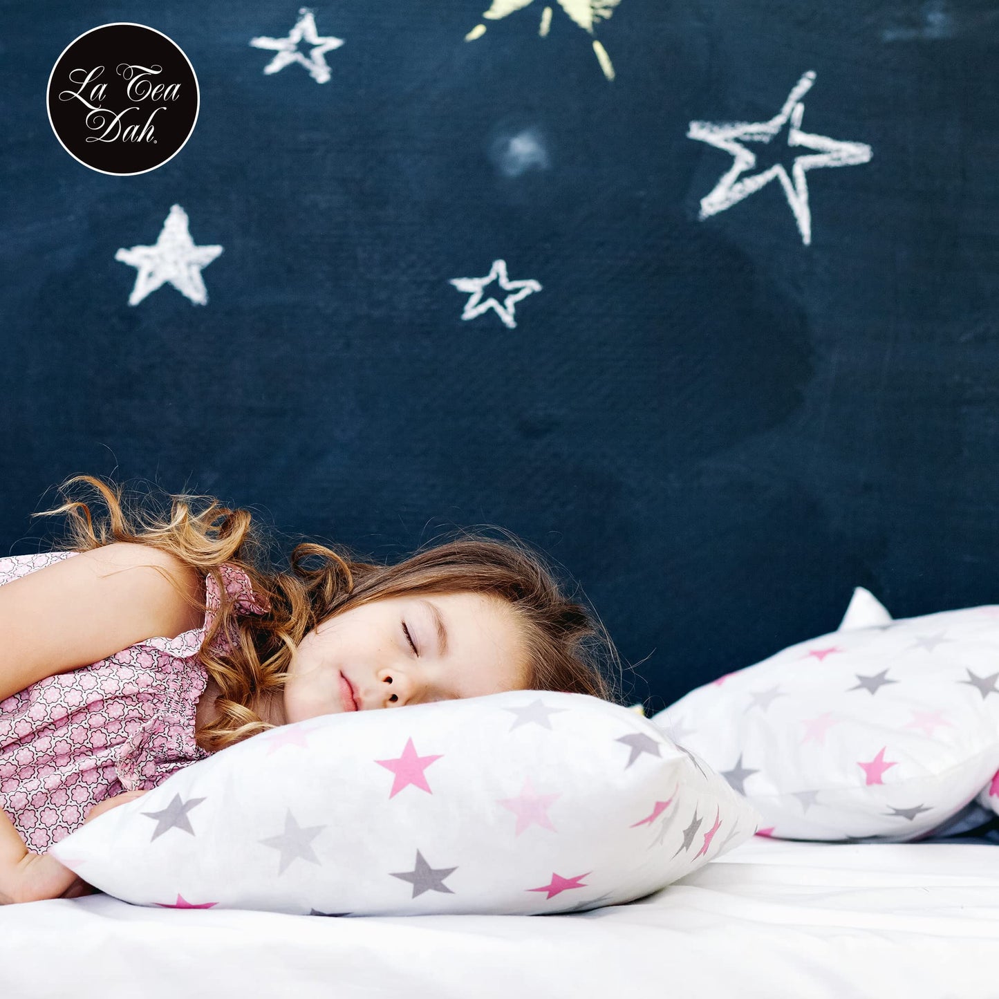 La Tea Dah Sweet Dreams Herbal Sleepy Tea for Kids, Caffeine Free, Mint, Lemongrass, Lavender, 12 Count Tea Sachets
