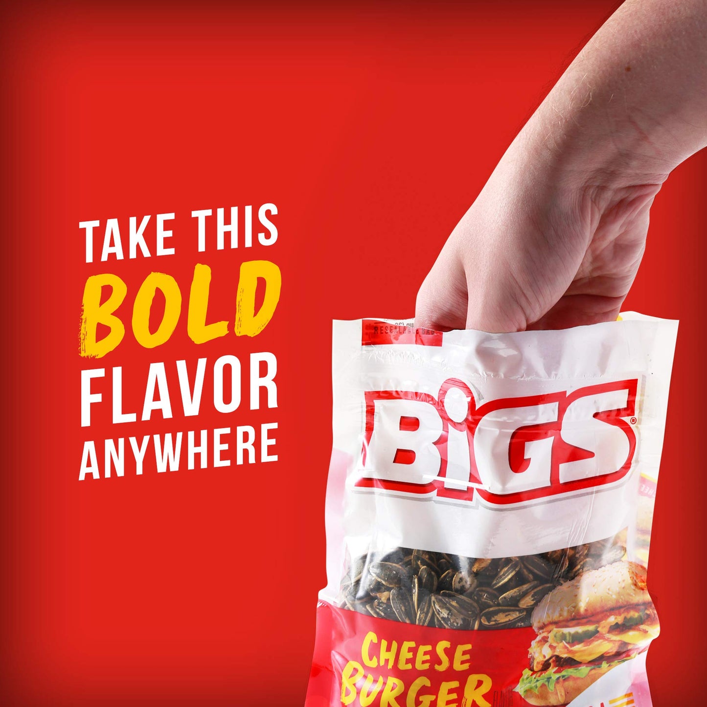 Bigs Cheeseburger Sunflower Seeds, Keto Friendly Snack, Low Carb Lifestyle, 5.35 Oz. (Pack Of 12)