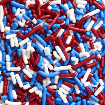 DecoPac Red, White, & Blue Sprinkles | Extra Large 26oz Pack | Cake Sprinkle Mix, Fancy Sprinkles For Cake Decorating, Handheld 