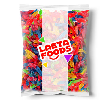 Gummy Worms Candy, Assorted Fruit Flavored (1 Pound Bag)