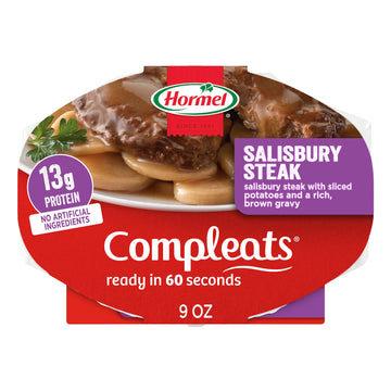 Hormel Compleats Salisbury Steak Microwave Tray, 9 Oz. (6 Pack)