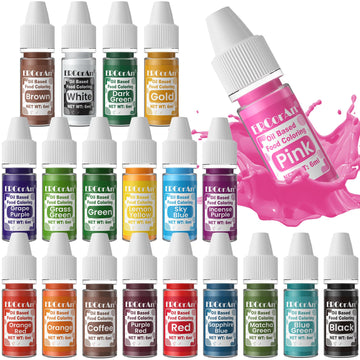 Oil Based Food Coloring For Chocolate - 20 Colors Upgraded Food Coloring, Edible Oil Food Dye For Candy, Cake Decorating, Baking