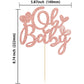 Ephlyn 1Pcs Happy Valentine'S Day Oh Baby Cake Topper Rose Gold Glitter Valentine Babyshower Cake Decorations For Love Valentine