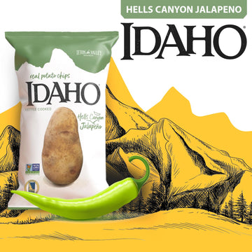 Teton Valley Brands Idaho Kettle Cooked Jalapeno Potato Chips - Snack Chips - Non-Gmo Kettle Chips - Kettle Cooked Chips - Idaho