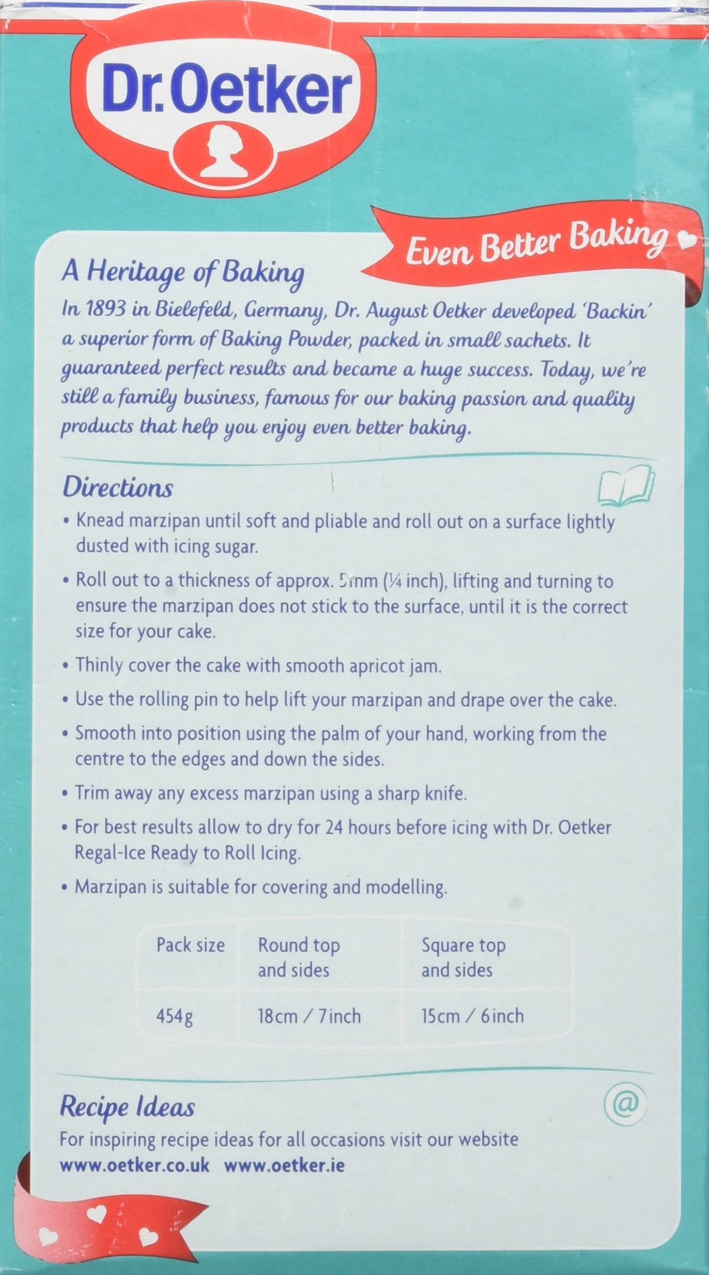 Dr. Oetker - Marzipan - Ready To Roll - 454G