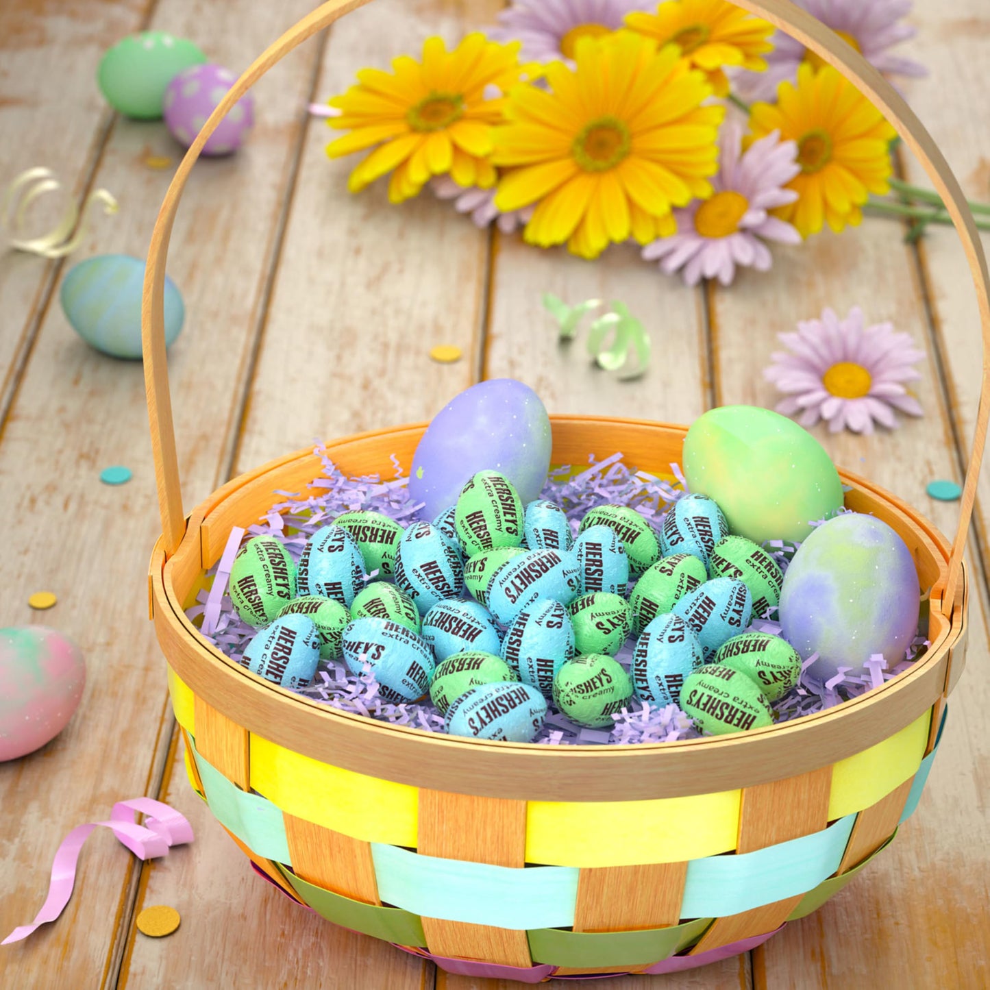 HERSHEYS Extra Creamy Milk Chocolate Eggs, Easter Candy Bag, 9 oz