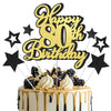 Happy 80th Birthday Cake Topper 80 Birthday Cake Decorations, Happy 80th Birthday Anniversary Party Cake Decorations for Men Wom