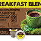 Ekocups Breakfast Blend Coffee Pods - Light Roast, Compostable, Plant-Based & Freshness-Sealed - French Press-Quality Brew - K-C