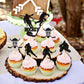 24 Pcs Hockey Cupcake Toppers Black Glitter Hockey Players Cupcake Picks Ice Hockey Sports Theme Baby Shower Kids Boys Girls Bir