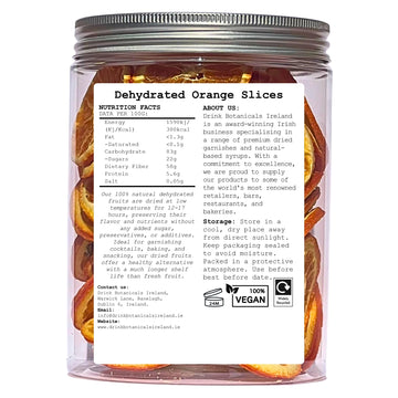 Dehydrated Dried Orange Slices | Wheels | 55 + Servings Approx | 100% Natural | For Cocktails  Wreath Making  Tea  Cakes  Decoration | Dried Orange For Cocktails | PET Jar | 5.29 oz | 150 Grams